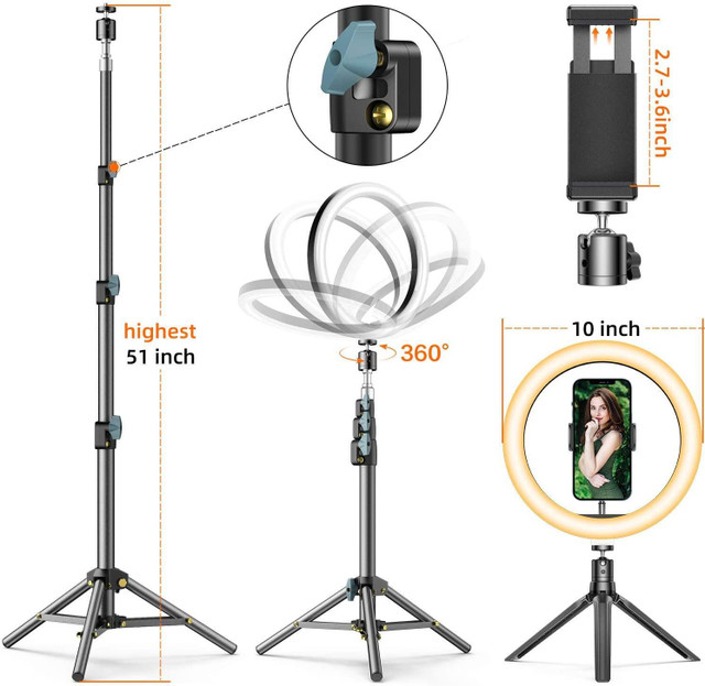 dspic__37724 LED ring light with Tripod Stand Phone